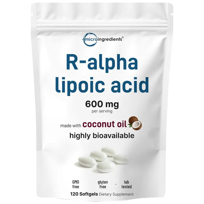 R Alpha Lipoic Acid with Coconut Oil - 600mg Softgels