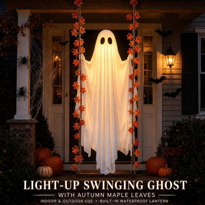 Light-Up Swinging Ghost Decoration