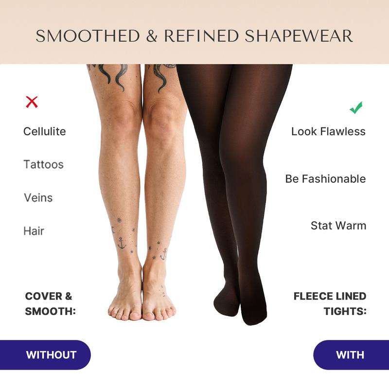 Fleece Lined Shaping Tights Bodysuit