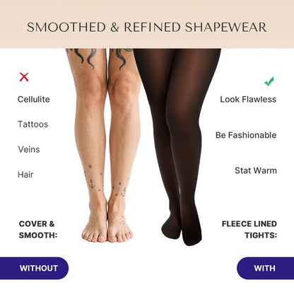 Fleece Lined Shaping Tights Bodysuit