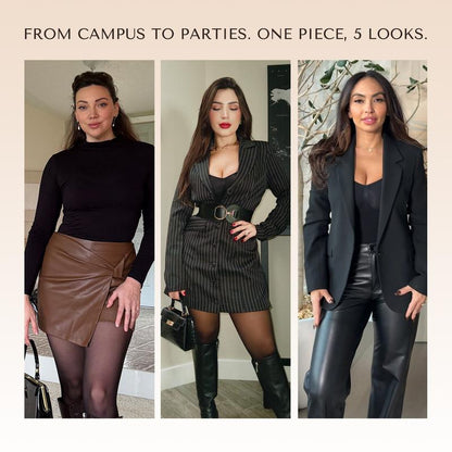 Fleece Lined Shaping Tights Bodysuit